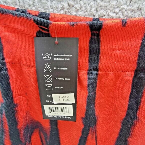Halloween Costume Leggings Sm Soft and Stretchy Orange and Black - New with Tags - Picture 4 of 8